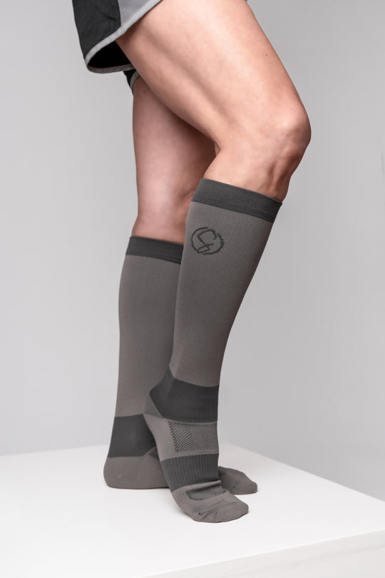 Knee High Compression Socks for Men & Women – Circulation Support, Athletic & Travel, Brown