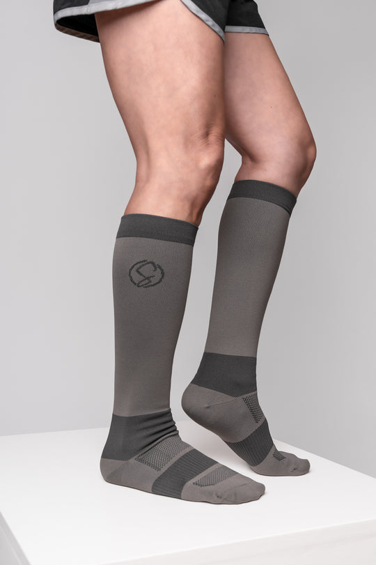 Knee High Compression Socks for Men & Women – Athletic Support for Running, Gym, Travel & Recovery