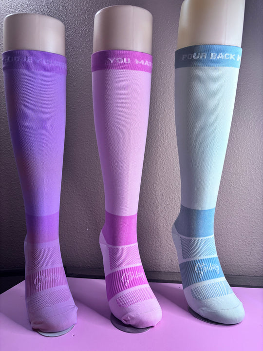 Knee High Compression Socks for Men & Women – Graduated Compression, Circulation Support, Athletic, Travel & Everyday Wear