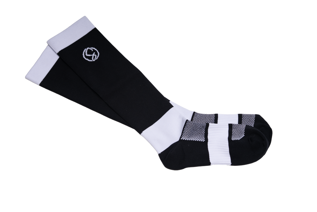 Black and white compression socks