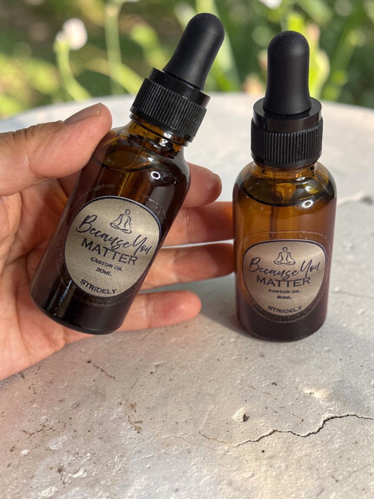 Stridely 100% Pure Castor Oil | Multi-Purpose Moisturizing Oil for Skin, Hair & Nails