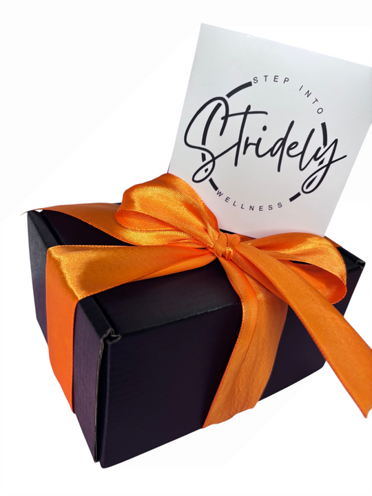 Stridely Self-Care Recovery Gift Box | Foot Cream, Hand Cream & Pure Castor Oil Gift Set